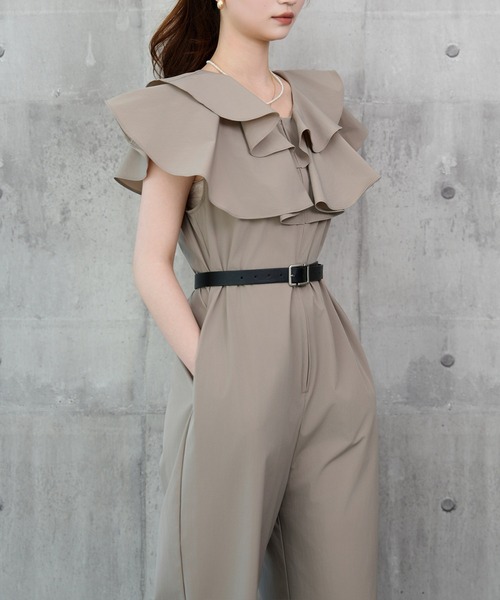 DRESS PLUS(ドレスプラス)の「ラッシュガード オールインワン フリル付き(サロペット/オーバーオール・レディース・ブラック/チャコール/ダークベージュ・M/L)」の18枚目の写真