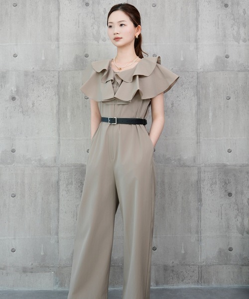 DRESS PLUS(ドレスプラス)の「ラッシュガード オールインワン フリル付き(サロペット/オーバーオール・レディース・ブラック/チャコール/ダークベージュ・M/L)」の19枚目の写真