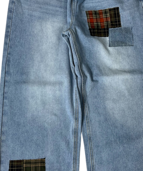 SK8ER ROCK(スケーターロック)の「Patchwork Denim Wide Pants ((light blue))(デニムパンツ・レディース・その他・MEDIUM/LARGE/SMALL)」の5枚目の写真