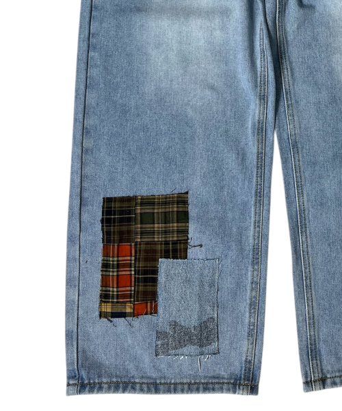 SK8ER ROCK(スケーターロック)の「Patchwork Denim Wide Pants ((light blue))(デニムパンツ・レディース・その他・MEDIUM/LARGE/SMALL)」の7枚目の写真