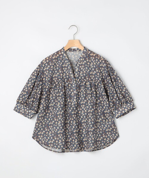 MICO COULIER（ミコクリエ）の「小花プリントブラウス（シャツ/ブラウス・レディース・ブルー系その他/ブラウン系その他・38）」の2枚目の写真