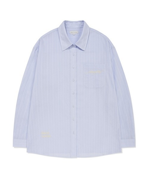 Wacky WiLLy(ワッキーウィリー)の「WOMEN'S BASIC COTTON OVERFIT SHIRT(シャツ/ブラウス・レディース・スカイブルー/ピンク/ホワイト・FREE)」の2枚目の写真