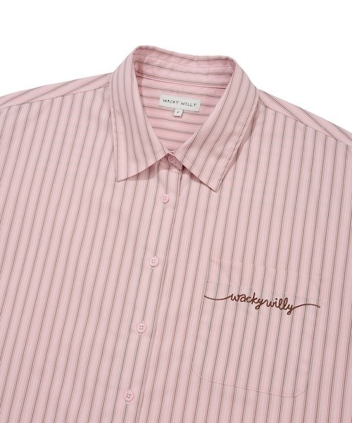 Wacky WiLLy(ワッキーウィリー)の「WOMEN'S BASIC COTTON OVERFIT SHIRT(シャツ/ブラウス・レディース・スカイブルー/ピンク/ホワイト・FREE)」の9枚目の写真