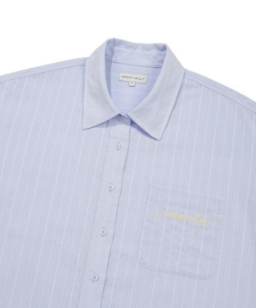Wacky WiLLy(ワッキーウィリー)の「WOMEN'S BASIC COTTON OVERFIT SHIRT(シャツ/ブラウス・レディース・スカイブルー/ピンク/ホワイト・FREE)」の17枚目の写真