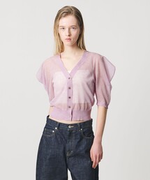 AEWEN MATOPH | ＜AEWEN MATOPH＞シアーパフスリーブカーディガン(カーディガン/ボレロ)