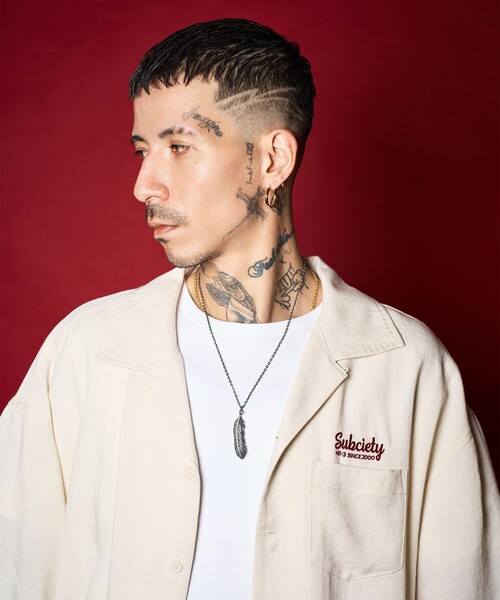 Subciety(サブサエティ)の「Metal necklace-feather-(ネックレス・メンズ・アンティークゴールド/アンティークシルバー・FREE)」の15枚目の写真