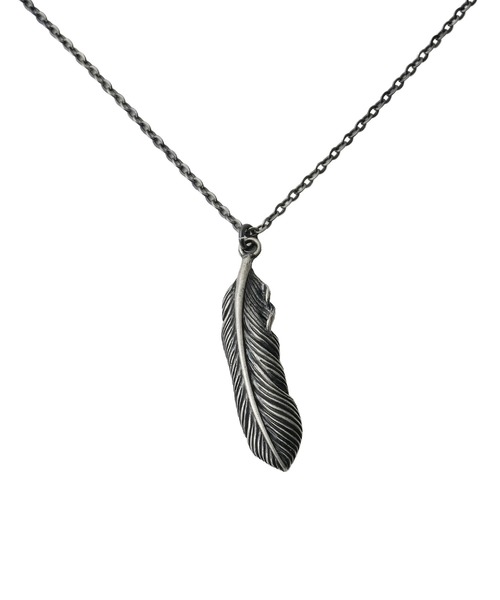 Subciety(サブサエティ)の「Metal necklace-feather-(ネックレス・メンズ・アンティークゴールド/アンティークシルバー・FREE)」の3枚目の写真