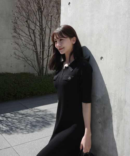 cle blatt(クレブラット)の「シグネチャーポロニットワンピース(ワンピース・レディース・ブラック/ベージュ/ネイビー・SMALL/MEDIUM)」の15枚目の写真