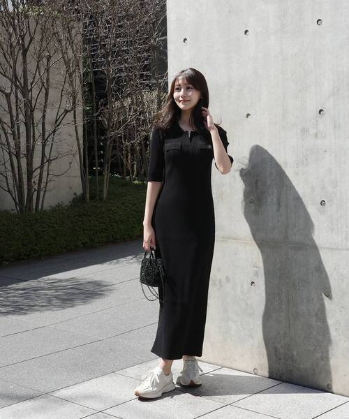 cle blatt(クレブラット)の「シグネチャーポロニットワンピース(ワンピース・レディース・ブラック/ベージュ/ネイビー・SMALL/MEDIUM)」の16枚目の写真