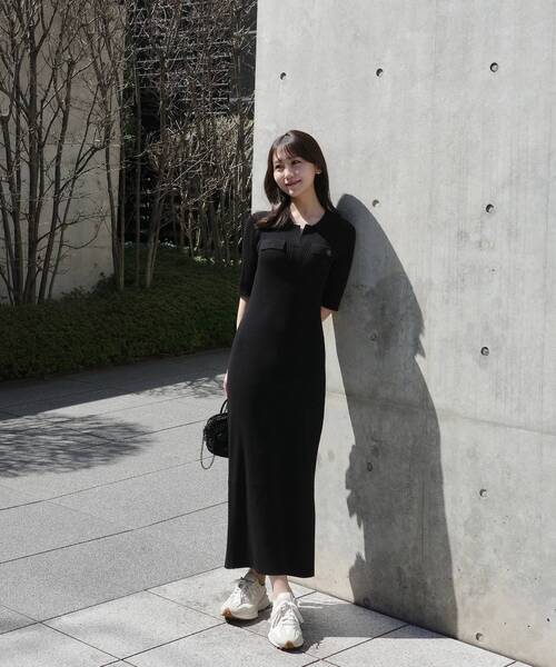 cle blatt(クレブラット)の「シグネチャーポロニットワンピース(ワンピース・レディース・ブラック/ベージュ/ネイビー・SMALL/MEDIUM)」の17枚目の写真