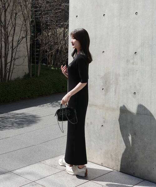 cle blatt(クレブラット)の「シグネチャーポロニットワンピース(ワンピース・レディース・ブラック/ベージュ/ネイビー・SMALL/MEDIUM)」の18枚目の写真