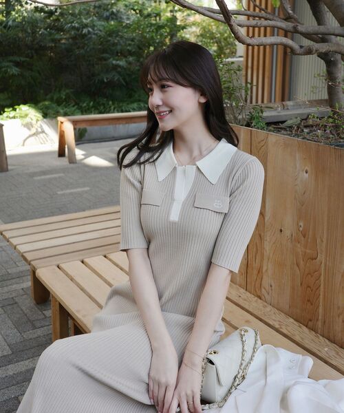 cle blatt(クレブラット)の「シグネチャーポロニットワンピース(ワンピース・レディース・ブラック/ベージュ/ネイビー・SMALL/MEDIUM)」の20枚目の写真