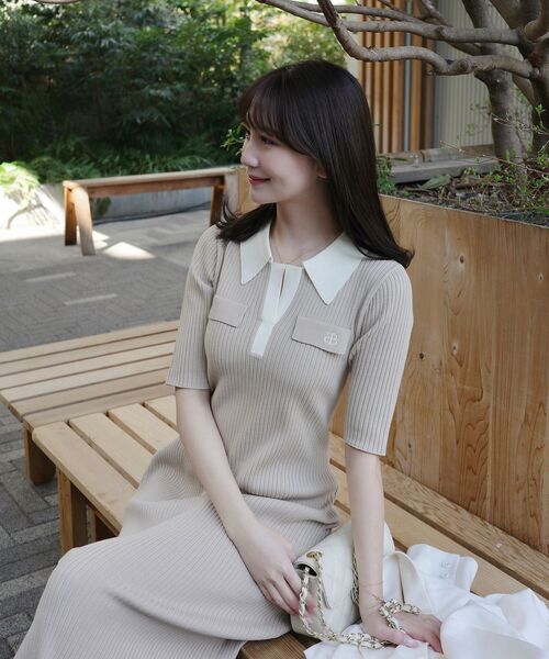 cle blatt(クレブラット)の「シグネチャーポロニットワンピース(ワンピース・レディース・ブラック/ベージュ/ネイビー・SMALL/MEDIUM)」の22枚目の写真
