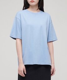 ウィメンズリラックスフィットクルーネックTシャツ[スカイブルー]