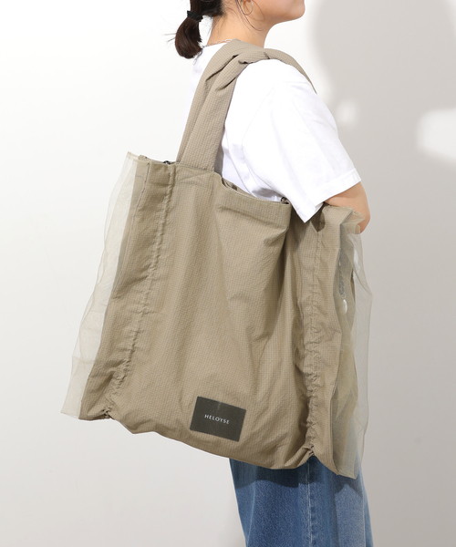 HELOYSE(エロイーズ)の「【HELOYSE/エロイーズ】 candy tulle tote:トートバッグ(トートバッグ・レディース・ブラック/ベージュ・FREE)」の2枚目の写真