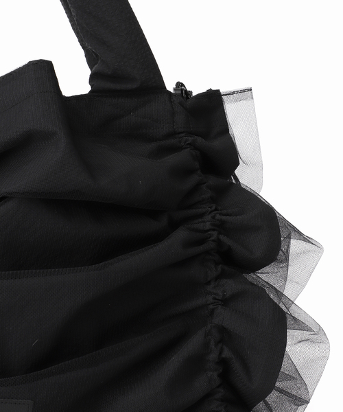 HELOYSE(エロイーズ)の「【HELOYSE/エロイーズ】 candy tulle tote:トートバッグ(トートバッグ・レディース・ブラック/ベージュ・FREE)」の6枚目の写真