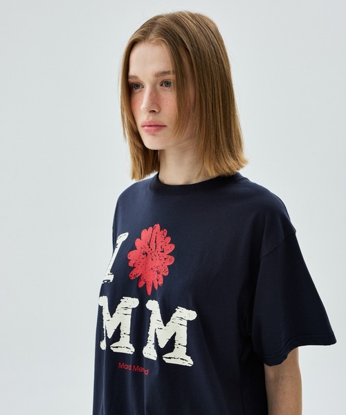 Mardi Mercredi(マルディメクルディ)の「TSHIRT CRACKED IFMM / Tシャツ クラック IFMM(Tシャツ/カットソー・レディース・ネイビー/ホワイト・FREE)」の4枚目の写真