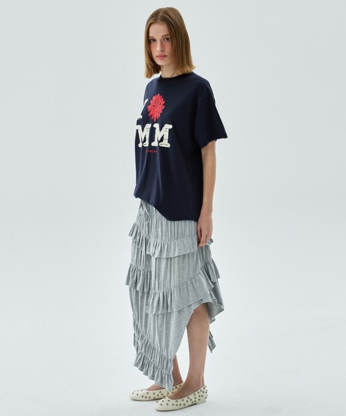 Mardi Mercredi(マルディメクルディ)の「TSHIRT CRACKED IFMM / Tシャツ クラック IFMM(Tシャツ/カットソー・レディース・ネイビー/ホワイト・FREE)」の6枚目の写真