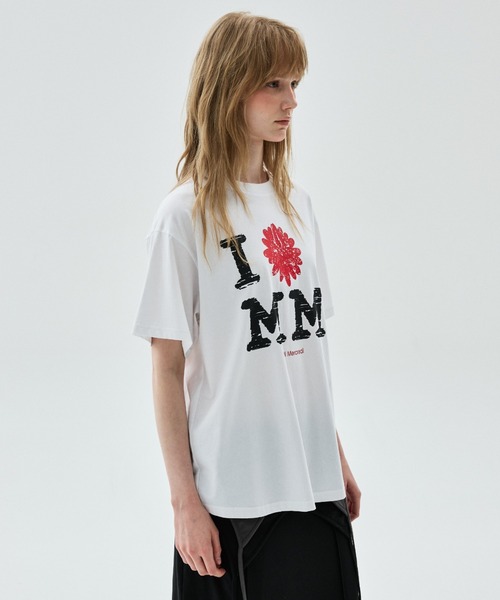 Mardi Mercredi(マルディメクルディ)の「TSHIRT CRACKED IFMM / Tシャツ クラック IFMM(Tシャツ/カットソー・レディース・ネイビー/ホワイト・FREE)」の9枚目の写真
