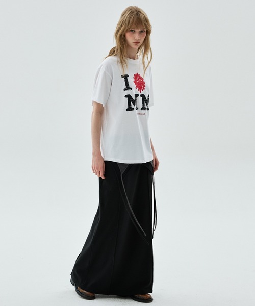 Mardi Mercredi(マルディメクルディ)の「TSHIRT CRACKED IFMM / Tシャツ クラック IFMM(Tシャツ/カットソー・レディース・ネイビー/ホワイト・FREE)」の10枚目の写真