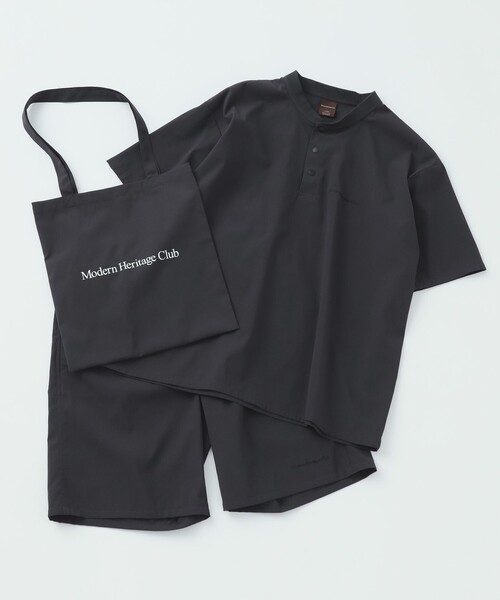 BEAMS HEART(ビームスハート)の「ドライタッチ セットアップ & トートバッグ(吸水速乾)(セットアップ・メンズ・ブラック/チャコールグレー・MEDIUM/LARGE/SMALL)」の2枚目の写真