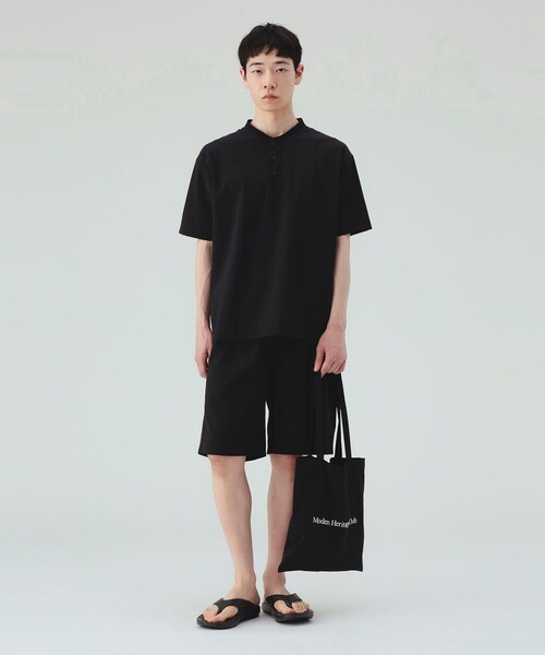 BEAMS HEART(ビームスハート)の「ドライタッチ セットアップ & トートバッグ(吸水速乾)(セットアップ・メンズ・ブラック/チャコールグレー・MEDIUM/LARGE/SMALL)」の1枚目の写真
