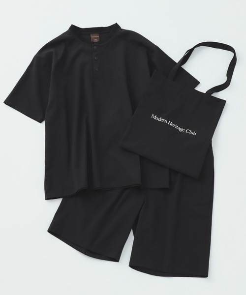 BEAMS HEART(ビームスハート)の「【7/24再値下げ】ドライタッチ セットアップ & トートバッグ(吸水速乾・ユニセックス)(Tシャツ/カットソー・メンズ・ブラック/チャコールグレー・MEDIUM/LARGE/SMALL)」の3枚目の写真