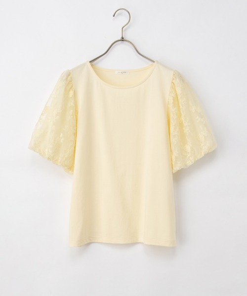Honeys(ハニーズ)の「【ハニさら・接触冷感・UVカット・遮熱】袖刺繍トップス(Tシャツ/カットソー・レディース・ホワイト/サックスブルー/ブラック/クリーム・3L/L/LL/M/S)」の21枚目の写真