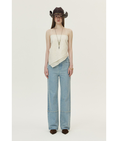 KUME（クメ）の「Paisley Lace Scarf Top, Ecru（Tシャツ/カットソー・レディース・その他・FREE）」の3枚目の写真