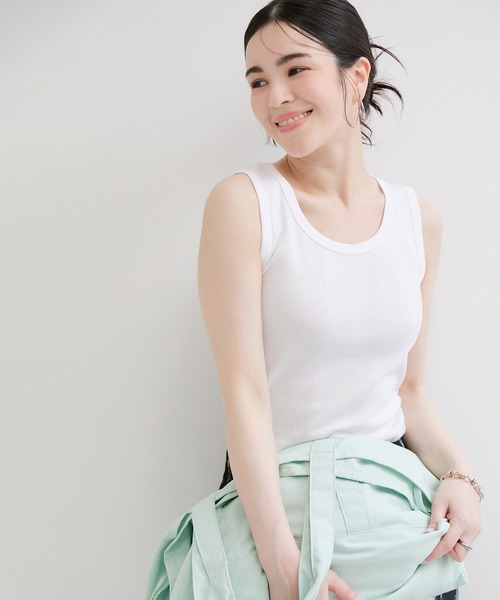 Edith A.Miller(エディスエーミラー)の「【Miller/ミラー】PANEL RIBBED TANKTOP(タンクトップ・レディース・ブラウン系その他2/オレンジ系その他/ブラック/ブルー系その他5/ホワイト・FREE)」の6枚目の写真