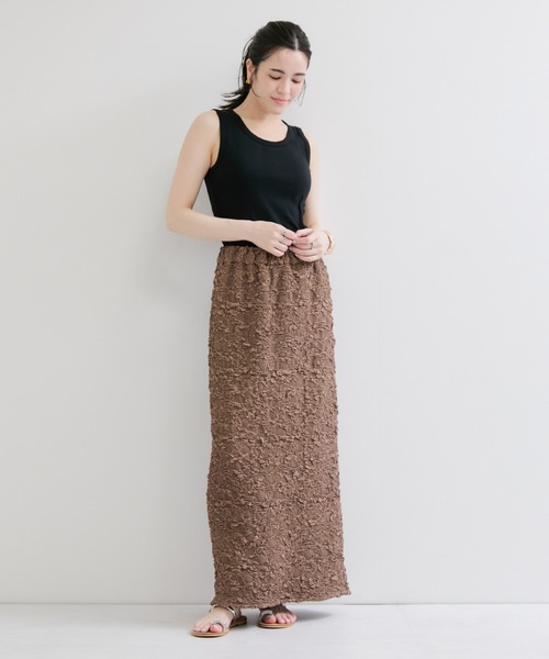 Edith A.Miller(エディスエーミラー)の「【Miller/ミラー】PANEL RIBBED TANKTOP(タンクトップ・レディース・ブラウン系その他2/オレンジ系その他/ブラック/ブルー系その他5/ホワイト・FREE)」の7枚目の写真