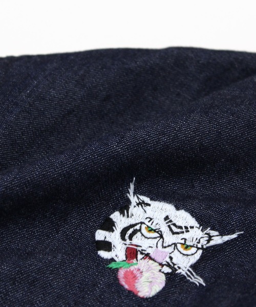 RNA(アールエヌエー)の「J2167 PINKMOTEL 桃虎ジャケット(デニムジャケット・レディース・ワンウォッシュ/グレー・MEDIUM)」の11枚目の写真