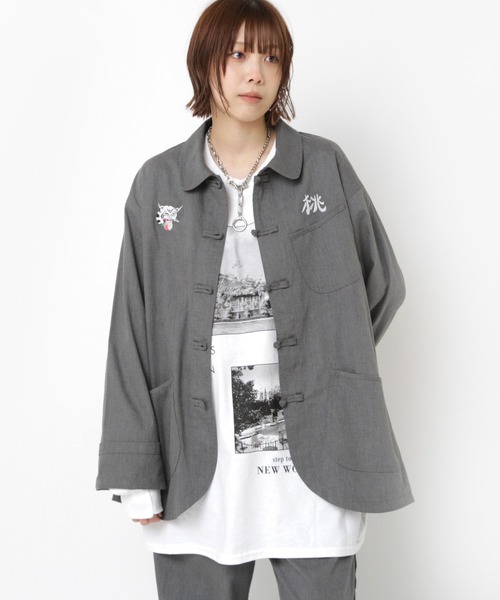 RNA(アールエヌエー)の「J2167 PINKMOTEL 桃虎ジャケット(デニムジャケット・レディース・ワンウォッシュ/グレー・MEDIUM)」の3枚目の写真