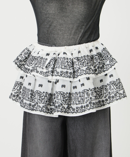 IENA LA BOUCLE(イエナラブークル)の「IENA LA BOUCLE エンブロイダリーコットンオーガンジーミニスカート(スカート・レディース・ホワイト・FREE)」の18枚目の写真