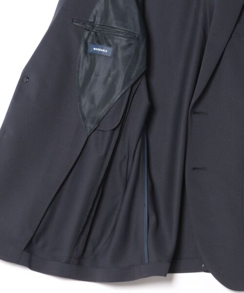 m.f.editorial（エムエフエディトリアル）の「【ストレッチ 吸水速乾 防シワ ウォッシャブル】m.f.エディトリアル メンズ 2ボタン ジャケット（テーラードジャケット・メンズ・ネイビー・MEDIUM/LARGE/X-LARGE）」の3枚目の写真
