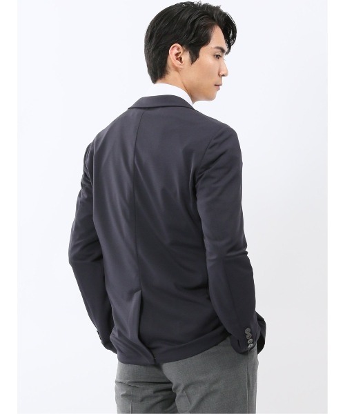 m.f.editorial（エムエフエディトリアル）の「【ストレッチ 吸水速乾 防シワ ウォッシャブル】m.f.エディトリアル メンズ 2ボタン ジャケット（テーラードジャケット・メンズ・ネイビー・MEDIUM/LARGE/X-LARGE）」の5枚目の写真