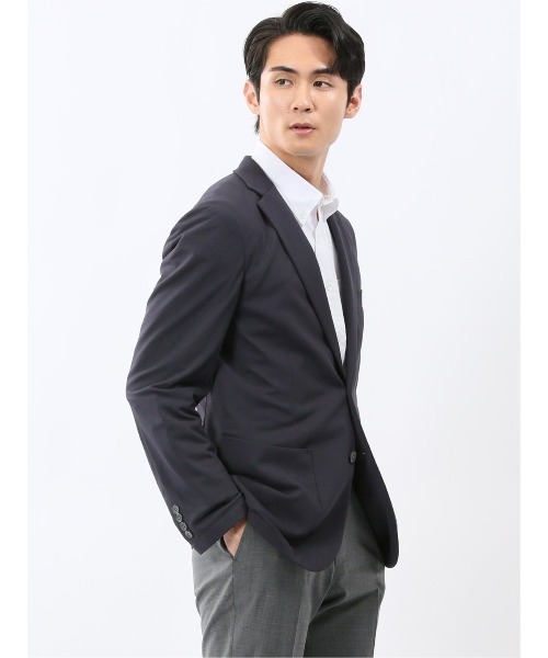 m.f.editorial（エムエフエディトリアル）の「【ストレッチ 吸水速乾 防シワ ウォッシャブル】m.f.エディトリアル メンズ 2ボタン ジャケット（テーラードジャケット・メンズ・ネイビー・MEDIUM/LARGE/X-LARGE）」の6枚目の写真