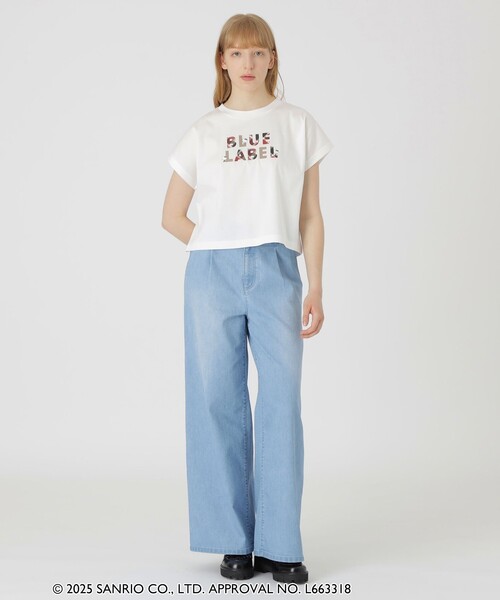 BLUE LABEL CRESTBRIDGE(ブルーレーベルクレストブリッジ)の「【ハローキティコラボ】ロゴグラフィックTシャツ(Tシャツ/カットソー・レディース・ブルー系その他2/ブラック/ピンク/ホワイト・38)」の5枚目の写真