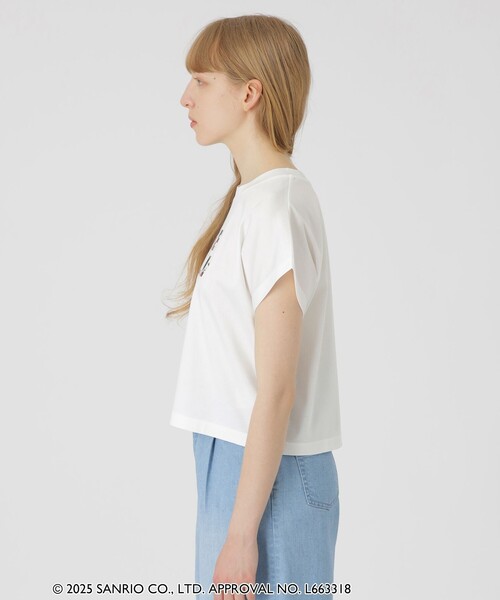 BLUE LABEL CRESTBRIDGE(ブルーレーベルクレストブリッジ)の「【ハローキティコラボ】ロゴグラフィックTシャツ(Tシャツ/カットソー・レディース・ブルー系その他2/ブラック/ピンク/ホワイト・38)」の7枚目の写真