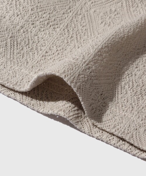 ADAM ET ROPE'（アダムエロペ）の「メッシュジャガードポロニットシャツ（ポロシャツ・メンズ・ブラック/イエロー系その他3/ライトグレー・M/L）」の7枚目の写真