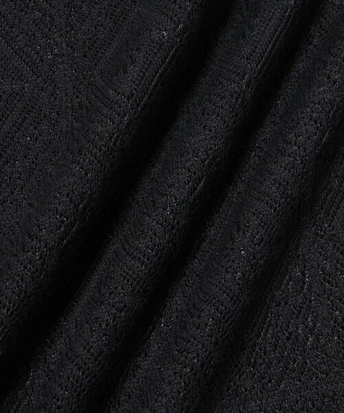 ADAM ET ROPE'（アダムエロペ）の「メッシュジャガードポロニットシャツ（ポロシャツ・メンズ・ブラック/イエロー系その他3/ライトグレー・M/L）」の8枚目の写真