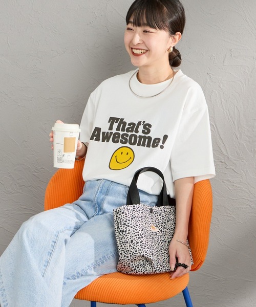 HANDTEX（ハンドテックス）の「[HANDTEX/ハンドテックス] 別注 アソート柄 スーベニアプリントTシャツ（Tシャツ/カットソー・レディース・ホワイト系/ブラック/ホワイト/オートミール/ネイビー/イエロー・F）」の5枚目の写真