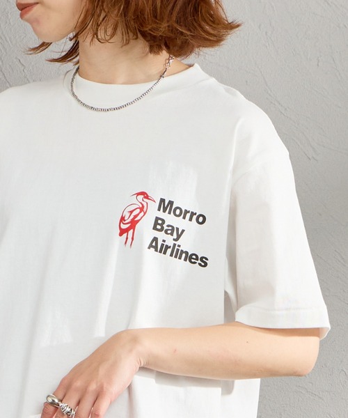 HANDTEX（ハンドテックス）の「[HANDTEX/ハンドテックス] 別注 アソート柄 スーベニアプリントTシャツ（Tシャツ/カットソー・レディース・ホワイト系/ブラック/ホワイト/オートミール/ネイビー/イエロー・F）」の8枚目の写真