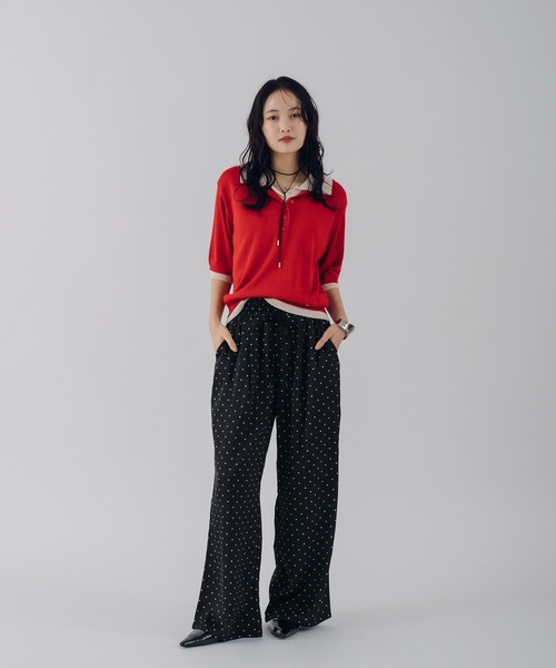MUHET(ミュエータ)の「assorted easy pants / アソートイージーパンツ(その他パンツ・レディース・オフホワイト/ブラック/ブルー系その他/ブラック系その他・LARGE/MEDIUM/SMALL)」の8枚目の写真