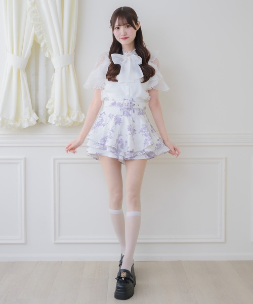 couture BY ROJITA(クチュールバイロジータ)の「ベルト付ミニスカパン(スカート・レディース・ホワイト/ブラック/マルチ・FREE)」の18枚目の写真