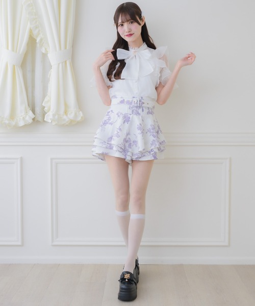 couture BY ROJITA(クチュールバイロジータ)の「ベルト付ミニスカパン(スカート・レディース・ホワイト/ブラック/マルチ・FREE)」の19枚目の写真