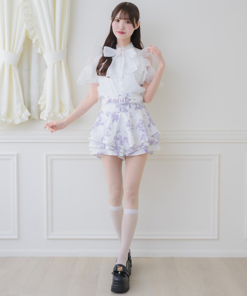 couture BY ROJITA(クチュールバイロジータ)の「ベルト付ミニスカパン(スカート・レディース・ホワイト/ブラック/マルチ・FREE)」の20枚目の写真
