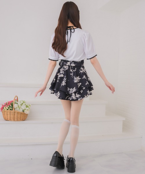 couture BY ROJITA(クチュールバイロジータ)の「ベルト付ミニスカパン(スカート・レディース・ホワイト/ブラック/マルチ・FREE)」の16枚目の写真