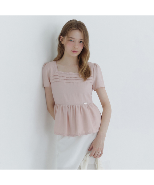 MICANE(ミケーネ)の「バレリアピンタックブラウス(シャツ/ブラウス・レディース・アイボリー/スカイブルー/ピンク・X-SMALL/SMALL/MEDIUM/LARGE/X-LARGE)」の3枚目の写真