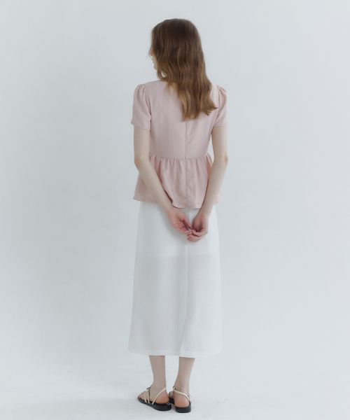 MICANE(ミケーネ)の「バレリアピンタックブラウス(シャツ/ブラウス・レディース・アイボリー/スカイブルー/ピンク・X-SMALL/SMALL/MEDIUM/LARGE/X-LARGE)」の6枚目の写真
